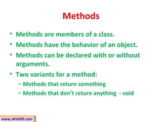 Java Classes methods and inheritance | PPT