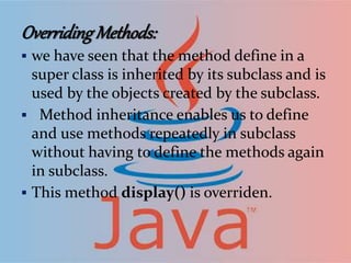 Classes,object and methods jav | PPTX