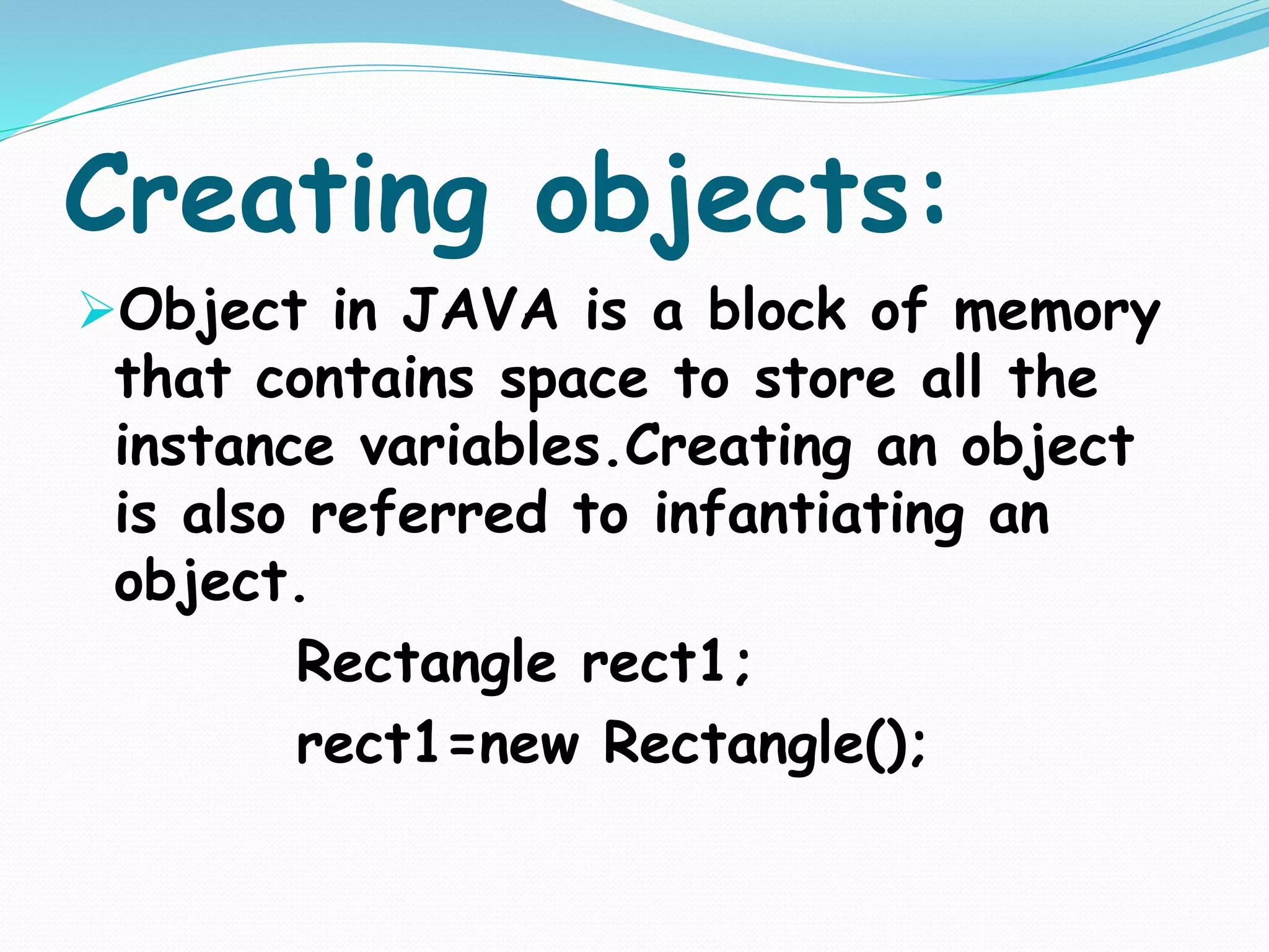 Classes,object and methods java | PPTX | Programming Languages | Computing