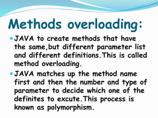 Classes,object and methods java | PPT