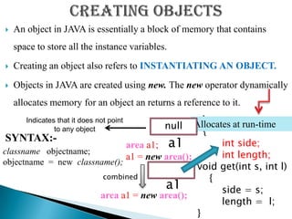 Classes, objects in JAVA | PPT