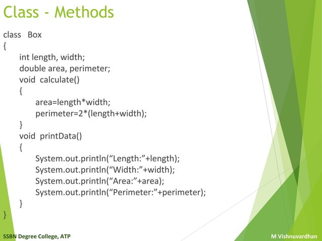 Classes&objects | PPT | Programming Languages | Computing
