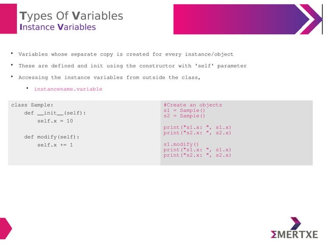 Python programming classes objects