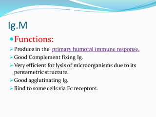 Classes of immunoglobulin | PPTX