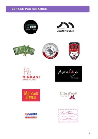 7	
  
ESPACE PARTENAIRES
	
  
	
  
	
   	
  
 