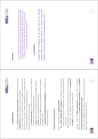 !
!
!8!
c.Positionnement
Autourduthèmecommun«Boostezvotreimage»,l’événements’inscritdansl’idée
dudivertissementàtraverslaréalisationd’uneparodied’émission.
Lechoixdel’agenceWELL’COMs’estportésurlacélèbreetpopulaireémission
«Touchepasàmonposte»,diffuséequotidiennementsurlaplagehorairede
l’Access-prime(18h30-20h15)surlachaînedugroupeCanal+,D8.
Denombreuxcritèresontmotivécechoix:
%Lanotoriétéspontanéedel’émissionetsesrésultatsentermesd’audience
(prèsd’unmilliondetéléspectateurschaquejour)
%Laciblejeune(18-25ans),enadéquationaveclepublicétudiantattendu
%Leformatpropiceaudivertissementetàlaparodie
%L’adéquationavecletonsouhaitépourl’événement(audace,imagination,
convivialité,humour)
%Letraitementdel’actualitémédiaetdudivertissement,suruntonlégeretune
ambiancedécontractée
Pourquoi«Touchepasàmapub»?
Cenomd’événementaunedoubleconnotation:
!Lethèmeprivilégiéétantlapublicité,ilestévidemmentessentieldele
préciserdanslenomdel’événementpourquelaciblepuissedirectement
cernerlesujet
!Afindegarderunecohérenceaveclethèmecommun,àsavoir«Boostez
votreimage»,cetteappellationconnotelapublicitécommel’imageque
l’onreflète(«jefaismapubauprèsdesprofessionnels»)
L’objectif:traiterdethèmesprofessionnels(commentréussirsonentretien,
décrocherunstage,etc.)demanièreludiqueethumoristiquemaisaussisensibiliser
auxdomainesdelapublicitéetdelacommunication.
Parailleurs,nousintégreronsdespublicitésconnuesetparodiéespourdivertirle
publicetresterdansleprincipedel’incentive.
!
!
!9!
Notredevise:
«Nous,Touchepasàmapub,nousjuronsdenetraiteraucunsujet
aveclesérieuxqu’ilmérite.Devousapprendreàboostervotre
imagesansmêmeavoiràtravailler.Deriredetoutavectoutle
monde,etderespecternotredevise:iln’yapasdesujet
ennuyeux,quedesgenstropsérieux.»
d.Problématique
Commentréaliserunévénementdecetteampleuralorsquelescontraintes
organisationnellessontmultiples(recherchedematériel,communication,
préparationducontenudel'émission,etc.)etlesdélaisrelativementcourts?
 