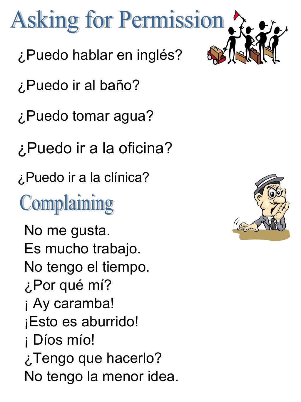 Quiero Ir Al Baño En Ingles Class expressions handout_for_middle_school