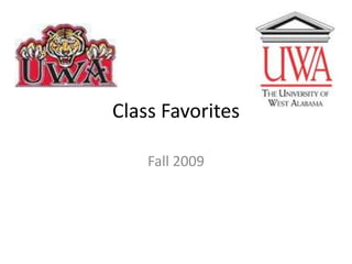 Class Favorites Fall 2009 