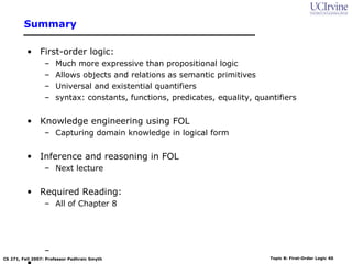 Class first order logic | PPT
