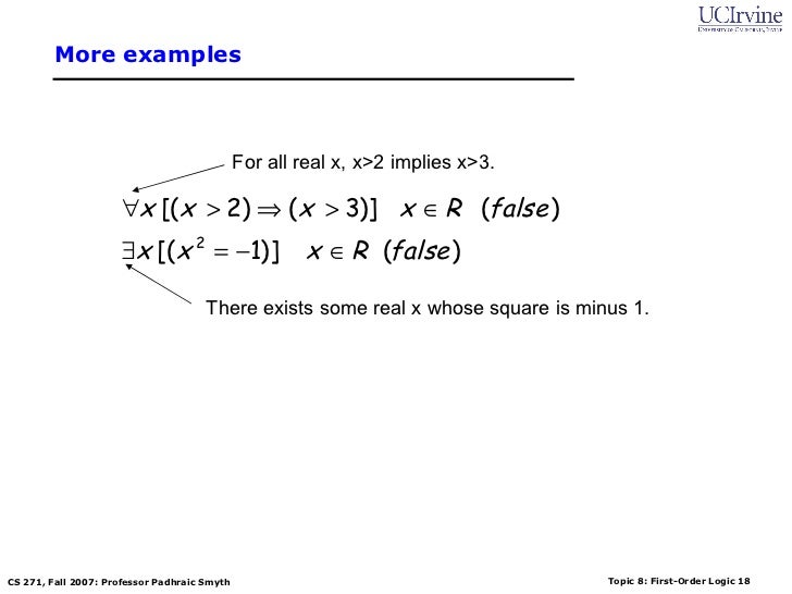 first order logic examples answers From handbook of temporal reasoning in artificial intelligence by.