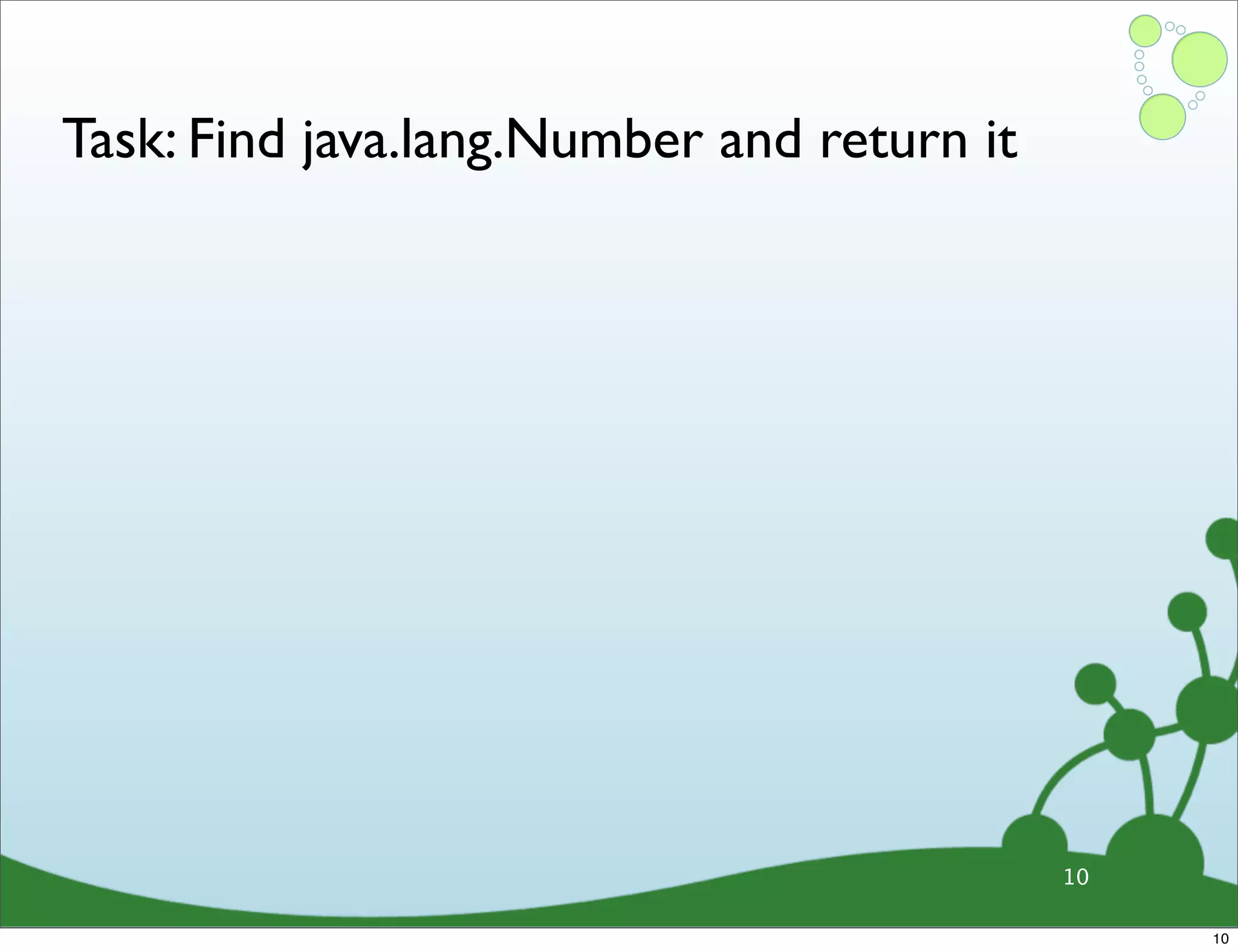 Task: Find java.lang.Number and return it 10 10 