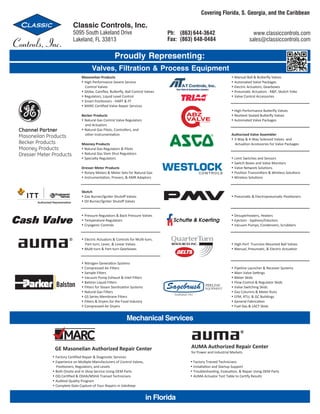 Classic Controls Florida Linecard | PDF