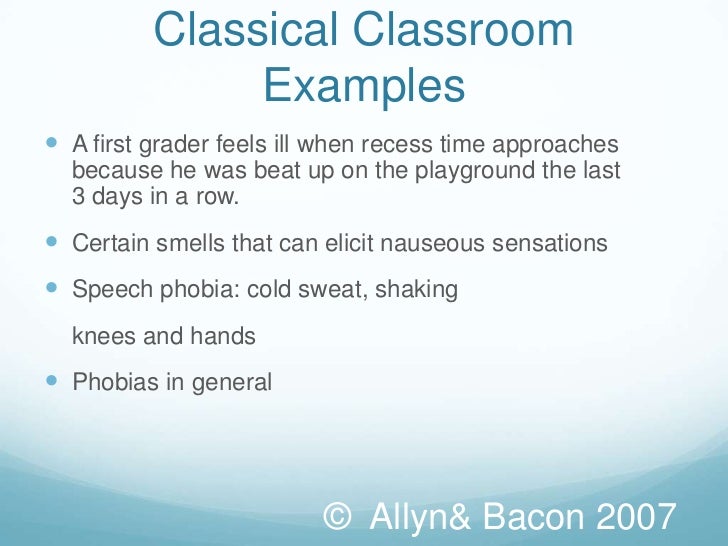 classical conditioning in the classroom