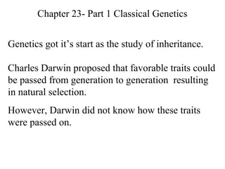 Classical and modern genetics | PPT