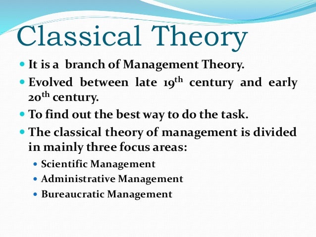 Classical and Neo Classical Theory