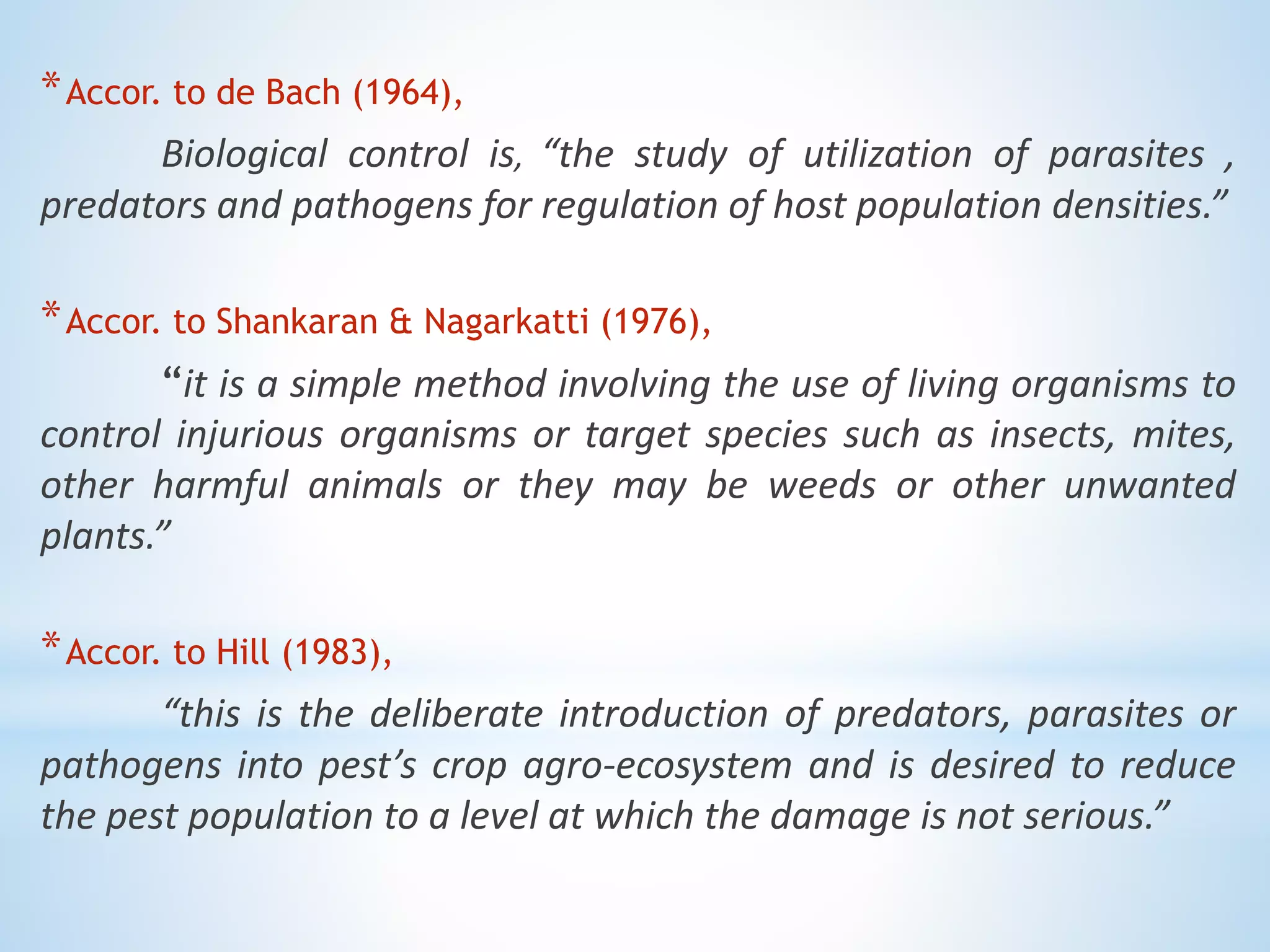 Classical biological control | PPTX