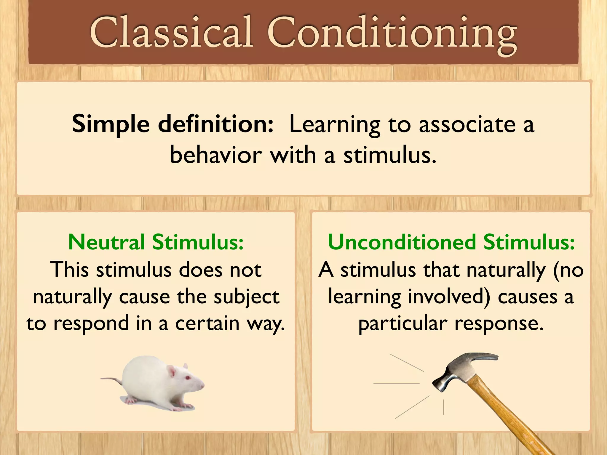 Stimulus Generalization
After a stimulus has been conditioned to produce a
particular response, stimuli that are similar to the original
stimulus may produce the same response.The greater
the similarity between two stimuli, the greater the
likelihood that stimulus generalization will occur.
 