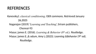 CLASSICAL CONDITIONING THEORY GROUP 2.pptx