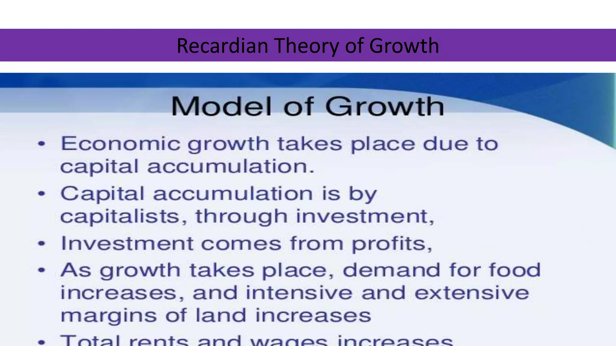 Recardian Theory of Growth
 