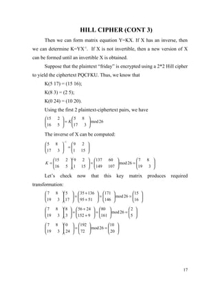Classical encryption technique