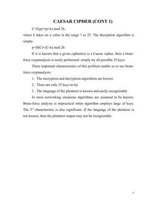 Classical encryption technique