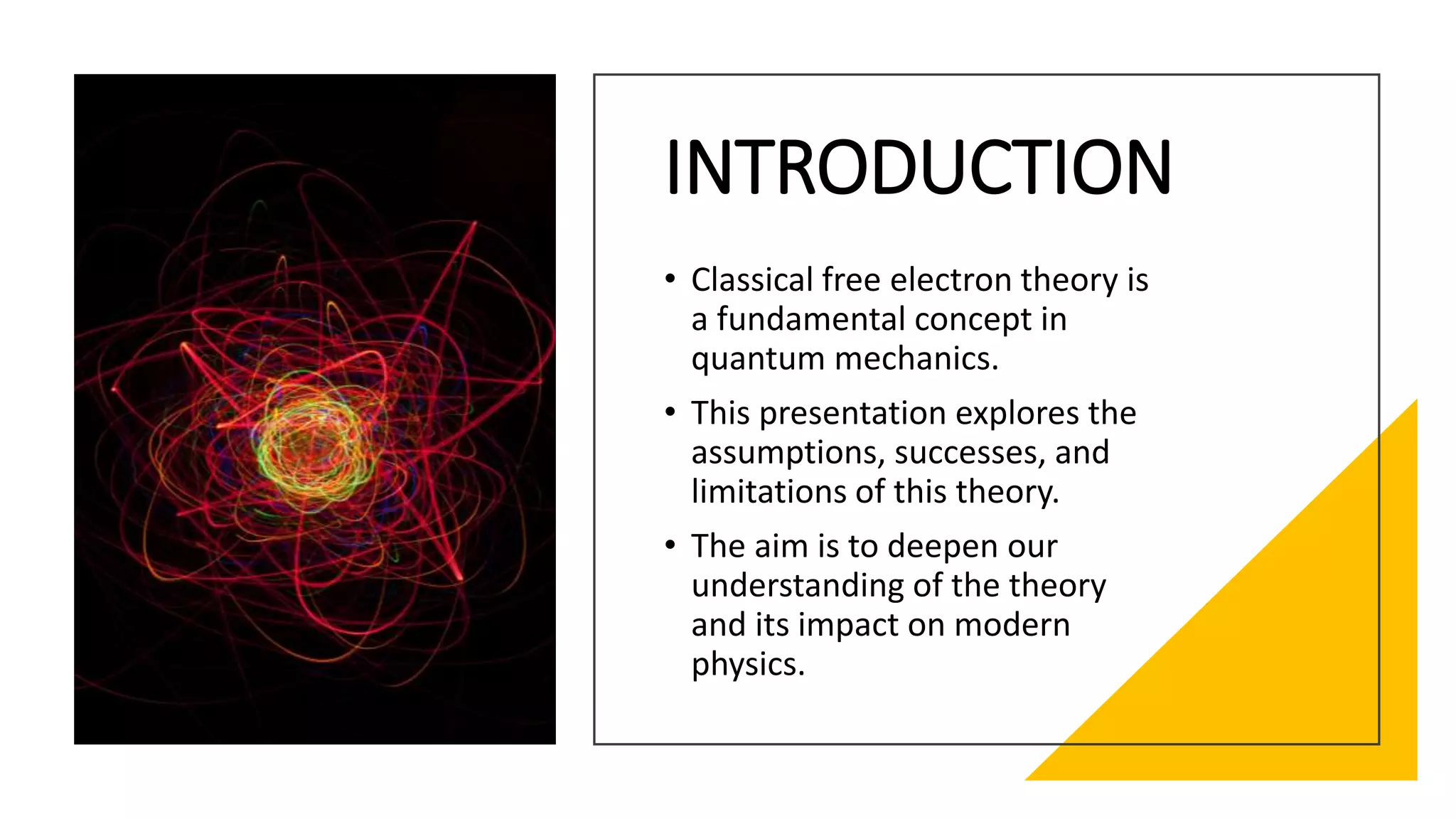 classical free electron theory pptx Chemistry Science
