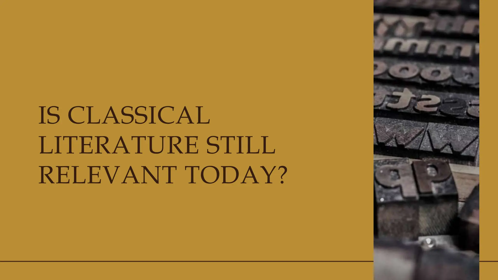 Classical Literature Presentation For Education Pptx