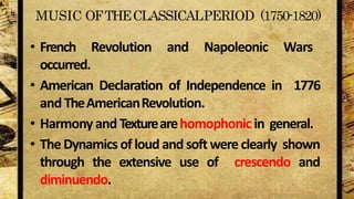 Music of the Classical Period -- Music 9 | PPTX
