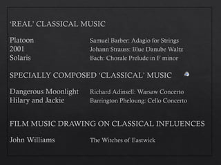 Classical music in film