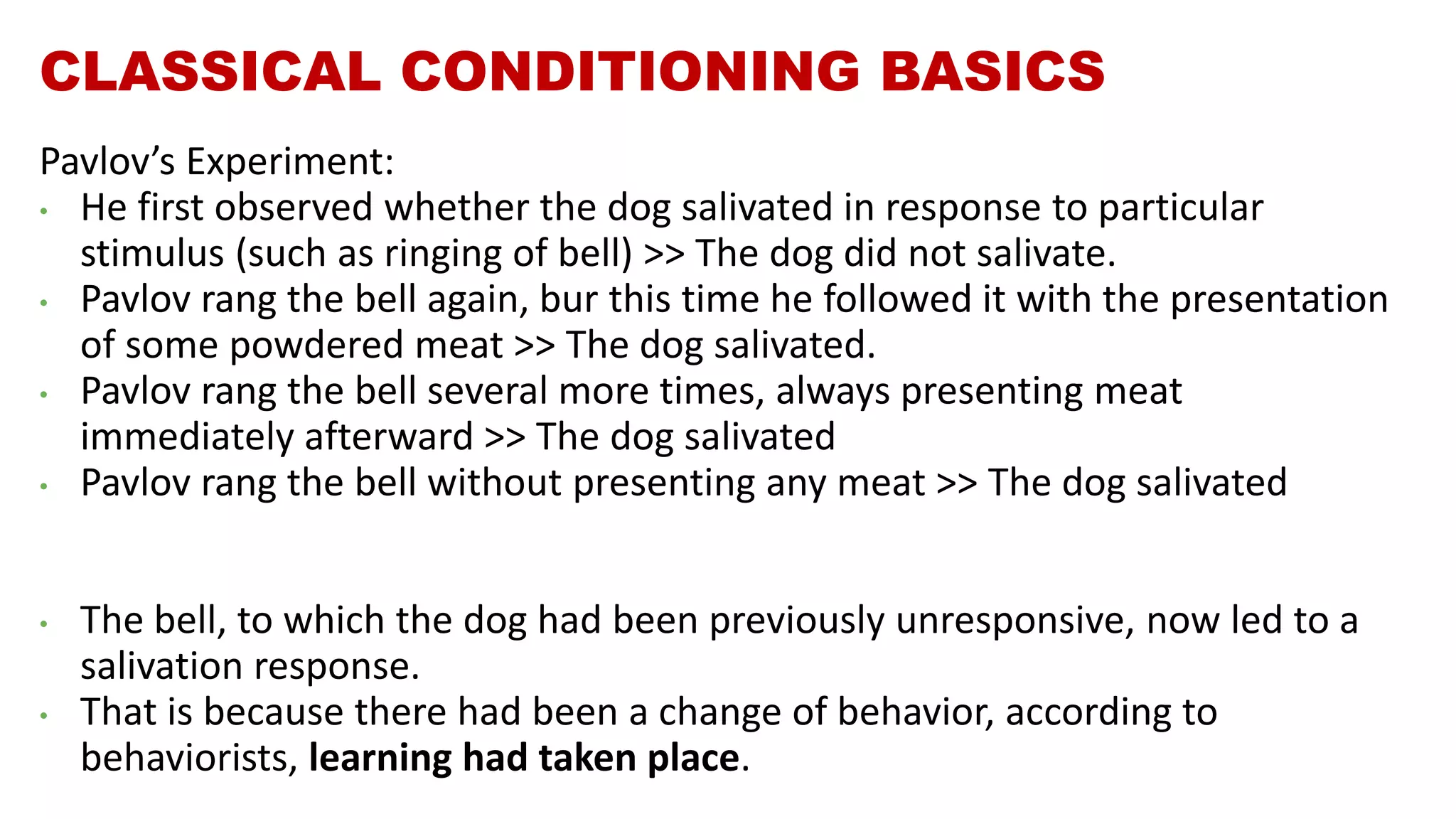 Classical & Operant Conditioning.pptx | Dogs | Pets
