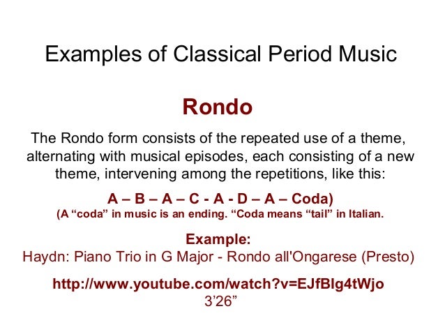 classical period rondo form