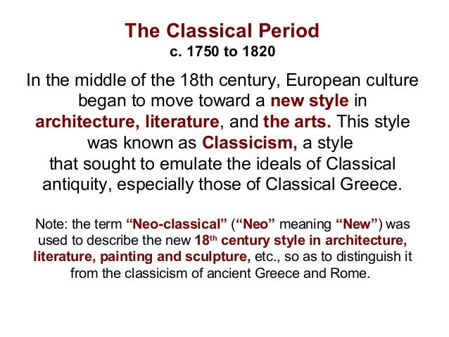 music of the classical period 1750 to 1820 ppt