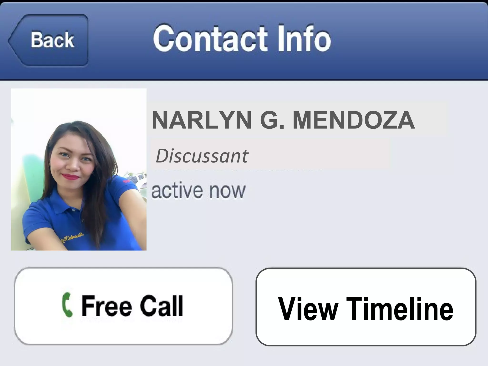 NARLYN G. MENDOZA
Discussant
View Timeline
 