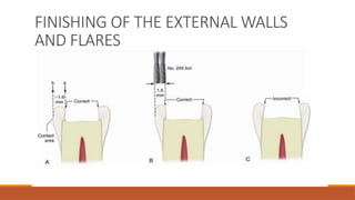 FINISHING OF THE EXTERNAL WALLS
AND FLARES
 