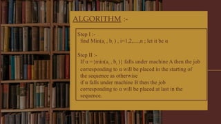 Optimizing Job Scheduling with Johnson's Algorithm for Two-Machine Flow ...
