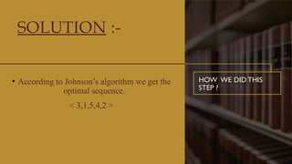 Optimizing Job Scheduling with Johnson's Algorithm for Two-Machine Flow ...