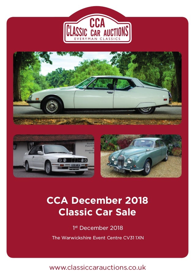 CCA Classic Car Auctions Classic Car Sale 1st December 2018