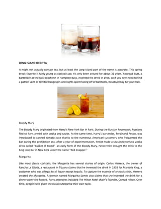 3.Classic cocktail history | PDF