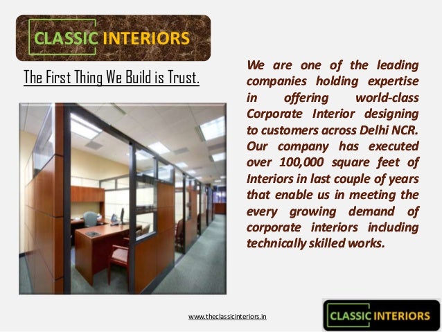 Office Interior Designers The Classic Interiors