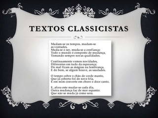 TEXTOS CLASSICISTAS
 