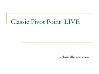 Classic Pivot Point  LIVE  Technicalbazaar.com  