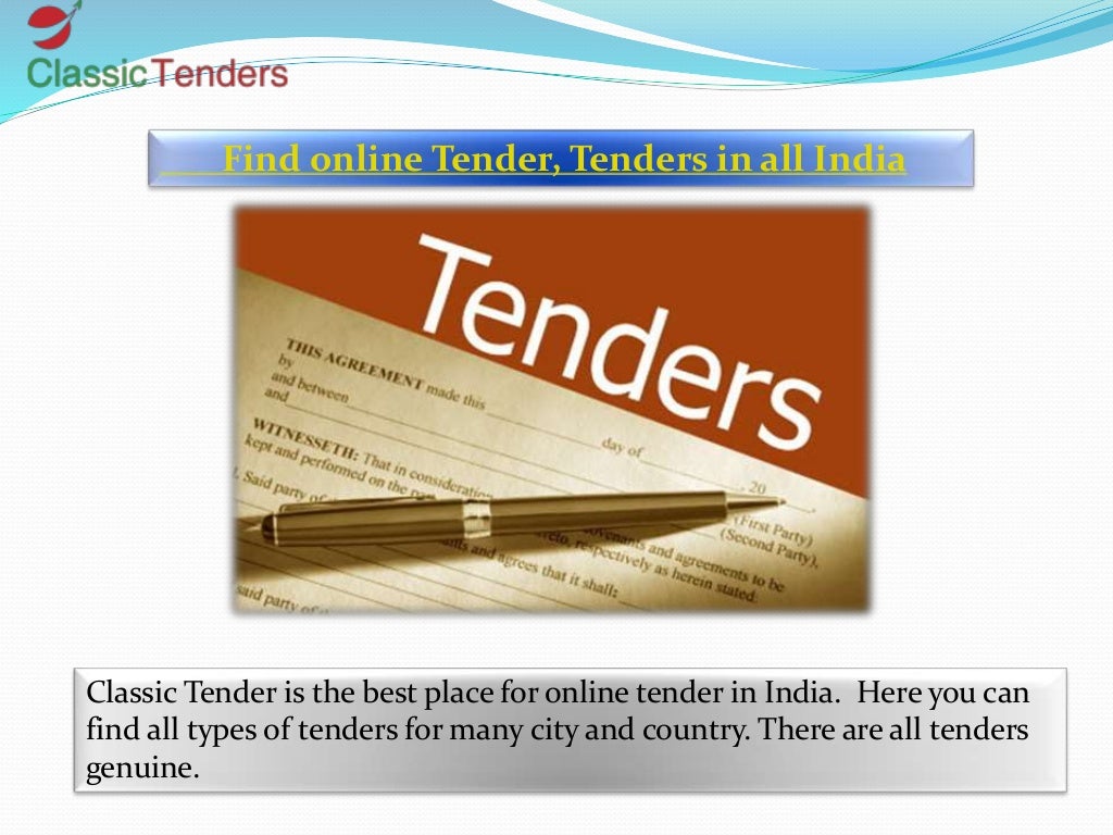 Find online Tender, Tenders in all India