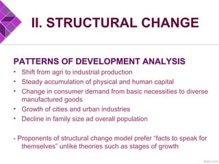 Structural Change Models Classic Theories of Economic Growth | PPT