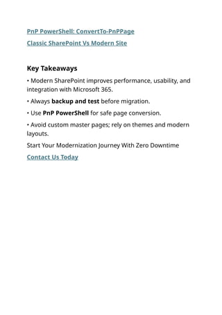 How to Change Classic SharePoint to Modern SharePoint (An Updated Guide ...