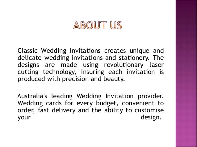 Classic Wedding Invitations
