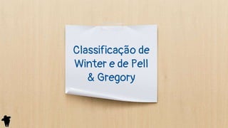 Classificação de
Winter e de Pell
& Gregory
 