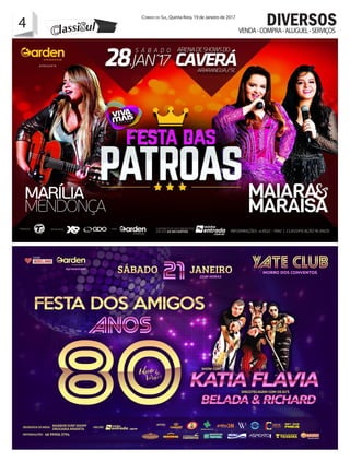 4 Correio do Sul, Quinta-feira, 19 de Janeiro de 2017
4 VENDA-COMPRA-ALUGUEL-SERVIÇOS
DIVERSOS
 