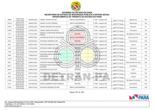 GOVERNO DO ESTADO DO PARÁ
SECRETARIA DE ESTADO DE SEGURANÇA PÚBLICA E DEFESA SOCIAL
DEPARTAMENTO DE TRÂNSITO DO ESTADO DO PARÁ
Página 307 de 1001
Av. Augusto Montenegro, Km 03, S/Nº, Mangueirão, CEP 66.640-000, Belém/PA
Telefones: (91) 3214-6303 / 3214-6229
www.detran.pa.gov.br
10881
18/03/2024
11:40:11.060
202606/2024 ESMAEL CHAVES DE LIRA AMPLA CONCORRÊNCIA 1ª CNH - categoria AB
702*******2-18
Igarapé-açu 102
10218
18/03/2024
09:53:47.218
188494/2024 ESMAEL DA SILVA SERRAO AMPLA CONCORRÊNCIA 1ª CNH - categoria AB
073*******2-45
Abaetetuba 102
19397
18/03/2024
14:16:05.895
220420/2024 ESMAEL MIRANDA DOS SANTOS PCD 1ª CNH - categoria B
047*******2-79
Marituba 65
12994
19/03/2024
13:20:30.393
277305/2024 ESMAEL SANTOS DOS NEVES AMPLA CONCORRÊNCIA 1ª CNH - categoria AB
007*******2-66
Tracuateua 102
1751
27/03/2024
11:59:10.109
377521/2024
ESMAELY LUCIKETLEM TEIXEIRA DA
PAIXAO
MULHER 1ª CNH - categoria AB
059*******2-64
São Miguel Do Guamá 120
13453
20/03/2024
09:25:08.846
300787/2024 ESTANISLAU NEVES DA CRUZ JUNIOR AMPLA CONCORRÊNCIA 1ª CNH - categoria AB
078*******2-60
Aurora Do Pará 102
8136
23/03/2024
11:23:52.915
350430/2024 ESTEFANE CARNEIRO LIMA MULHER 1ª CNH - categoria AB
081*******2-50
Paragominas 105
4467
18/03/2024
09:05:26.295
182047/2024 ESTEFANE SOARES DE LIMA AMPLA CONCORRÊNCIA 1ª CNH - categoria AB
852*******2-04
Tucuruí 105
7407
20/03/2024
20:05:00.610
317245/2024 ESTEFANI CORREA HONORIO MULHER 1ª CNH - categoria AB
057*******2-94
Barcarena 105
1694
26/03/2024
20:31:15.606
372846/2024 ESTEFANI PINHEIRO COSTA MULHER 1ª CNH - categoria AB
089*******2-97
Abaetetuba 120
9680
18/03/2024
08:21:32.977
176860/2024
ESTEFANIE KAMILLY COUTINHO
GONCALVES
MULHER 1ª CNH - categoria AB
071*******2-63
Benevides 102
13333
19/03/2024
21:43:41.784
295267/2024 ESTEFANNY SILVA DA SILVA PCD 1ª CNH - categoria AB
090*******2-52
Salinópolis 102
9877
18/03/2024
08:55:37.543
180807/2024 ESTEFANY FERNANDES FERREIRA MULHER 1ª CNH - categoria AB
060*******2-77
Santo Antônio Do Tauá 102
18877
18/03/2024
10:46:04.917
195616/2024
ESTEFANY NICOLE FREITAS DE
OLIVEIRA
PCD 1ª CNH - categoria AB
042*******2-05
Ananindeua 72
10624
18/03/2024
10:55:07.308
196864/2024 ESTEFFANY DA SILVA VAZ MULHER 1ª CNH - categoria B
044*******2-14
Acará 102
4527
18/03/2024
09:30:25.722
185357/2024 ESTEFFANY SILVA DOS SANTOS MULHER 1ª CNH - categoria AB
004*******2-26
Tailândia 105
3843
26/03/2024
18:24:16.765
371712/2024 ESTEFFANY VITORIA ALVES CAMPOS MULHER 1ª CNH - categoria AB
056*******2-09
Cametá 110
11485
18/03/2024
13:39:09.768
216524/2024 ESTEFFANY VITORIA ARAUJO DA COSTA MULHER 1ª CNH - categoria AB
071*******2-75
São Miguel Do Guamá 102
9121
18/03/2024
00:43:24.467
166168/2024 ESTELA SARMENTO SANTA BRIGIDA MULHER 1ª CNH - categoria AB
044*******2-81
Ananindeua 102
15591
18/03/2024
10:02:06.686
189597/2024 ESTELINA CORDEIRO DE PINA AMPLA CONCORRÊNCIA 1ª CNH - categoria AB
562*******2-53
Ananindeua 100
 