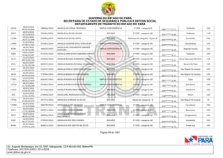 GOVERNO DO ESTADO DO PARÁ
SECRETARIA DE ESTADO DE SEGURANÇA PÚBLICA E DEFESA SOCIAL
DEPARTAMENTO DE TRÂNSITO DO ESTADO DO PARÁ
Página 89 de 1001
Av. Augusto Montenegro, Km 03, S/Nº, Mangueirão, CEP 66.640-000, Belém/PA
Telefones: (91) 3214-6303 / 3214-6229
www.detran.pa.gov.br
10234
18/03/2024
09:56:25.898
188846/2024 ANGELA DA CUNHA TRINDADE AMPLA CONCORRÊNCIA 1ª CNH - categoria B
088*******1-71
Tailândia 102
2093
18/03/2024
10:16:50.933
191601/2024 ANGELA DA SILVA CALDAS MULHER 1ª CNH - categoria AB
901*******2-00
Tailândia 110
13286
19/03/2024
20:31:21.698
292802/2024 ANGELA DA SILVA COSTA MULHER Mudança de categoria - B para D
001*******2-39
Castanhal 102
13984
21/03/2024
17:28:11.567
331681/2024 ANGELA DAIANNE ROSA CONCEICAO AMPLA CONCORRÊNCIA 1ª CNH - categoria AB
018*******2-32
Ananindeua 102
9240
18/03/2024
01:50:54.581
168432/2024
ANGELA DO LIVRAMENTO AMORIM
FURTADO
AMPLA CONCORRÊNCIA 1ª CNH - categoria AB
051*******2-08
Augusto Corrêa 102
5584
18/03/2024
16:46:25.367
232352/2024 ANGELA GONCALVES SIQUEIRA SANTOS MULHER 1ª CNH - categoria AB
032*******2-11
Tailândia 105
3614
23/03/2024
09:19:02.743
349384/2024 ANGELA MAIARA RODRIGUES COSTA MULHER 1ª CNH - categoria AB
092*******2-51
Nova Esperança Do Piriá 110
4931
18/03/2024
11:35:19.158
202037/2024 ANGELA MARCELINA ROSA DO ROSARIO MULHER 1ª CNH - categoria AB
613*******2-49
Aurora Do Pará 105
5267
18/03/2024
13:38:24.771
216437/2024 ANGELA MARIA CARDOSO AZEVEDO MULHER 1ª CNH - categoria AB
018*******2-59
São Miguel Do Guamá 105
4430
18/03/2024
08:49:20.054
179996/2024 ANGELA MARIA DE SOUSA BRASIL MULHER 1ª CNH - categoria AB
027*******2-19
São Miguel Do Guamá 105
17001
19/03/2024
08:52:27.029
264603/2024 ANGELA MARIA DOS SANTOS AMPLA CONCORRÊNCIA 1ª CNH - categoria AB
005*******2-00
Vigia 100
12576
18/03/2024
21:16:26.268
251862/2024 ANGELA MARIA GONCALVES MOURA AMPLA CONCORRÊNCIA 1ª CNH - categoria AB
782*******2-34
Salvaterra 102
11524
18/03/2024
13:45:51.259
217269/2024 ANGELA MARIA MELO BARROS MULHER 1ª CNH - categoria AB
045*******2-61
Salvaterra 102
856
19/03/2024
12:56:15.954
276068/2024 ANGELIANE BANDEIRA SILVA MULHER 1ª CNH - categoria AB
538*******2-04
Soure 120
19786
18/03/2024
01:05:02.376
167273/2024 ANGELICA ALMEIDA DA SILVA MULHER Adição de categoria - B
043*******2-02
São Miguel Do Guamá 45
13589
20/03/2024
13:36:03.804
308378/2024 ANGELICA ALVES DA SILVA AMPLA CONCORRÊNCIA 1ª CNH - categoria AB
852*******2-34
Curralinho 102
5073
18/03/2024
12:25:18.894
207871/2024 ANGELICA DA SILVA ALVES MULHER 1ª CNH - categoria AB
839*******2-04
Barcarena 105
9879
18/03/2024
08:56:22.503
180896/2024
ANGELICA DE SOUSA SILVA DO
NASCIMENTO
MULHER 1ª CNH - categoria AB
029*******2-20
Paragominas 102
9381
18/03/2024
06:37:59.371
170993/2024 ANGELICA DOS REIS CORREA MULHER 1ª CNH - categoria AB
046*******2-44
Castanhal 102
8448
25/03/2024
19:54:12.236
364813/2024 ANGELICA DOS SANTOS DA SILVA MULHER 1ª CNH - categoria AB
046*******2-76
Tomé-açu 105
 