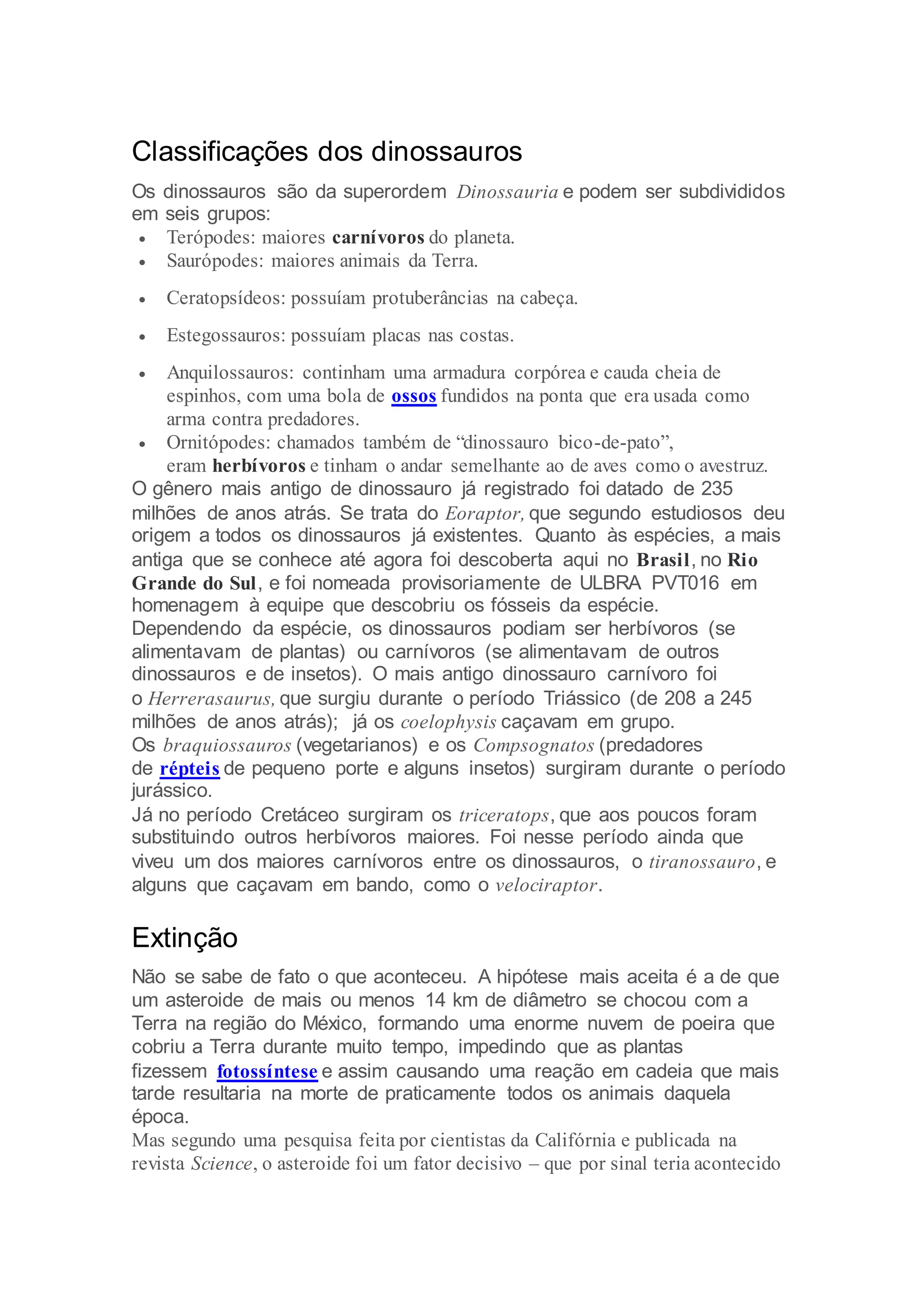 classifica-es-dos-dinossauros-docx